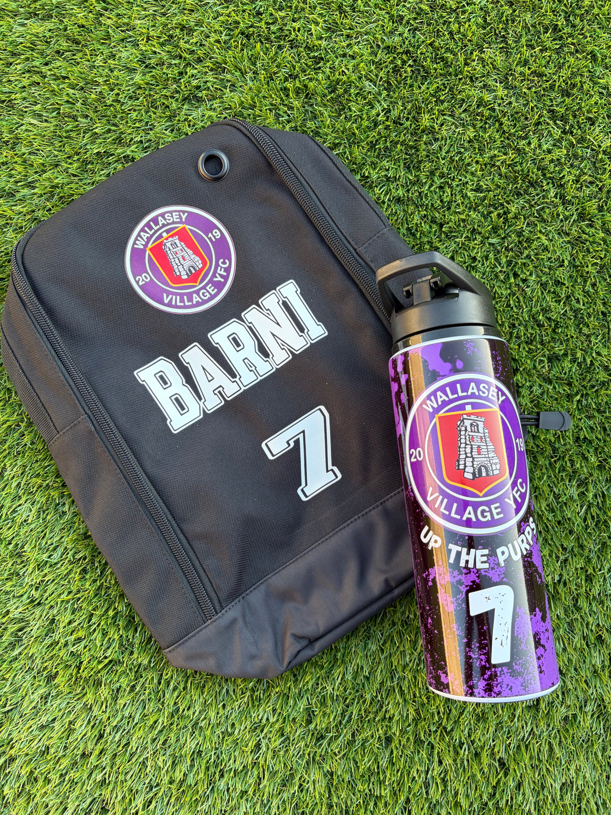 Custom Water Bottle & Boot Bag Bundle.