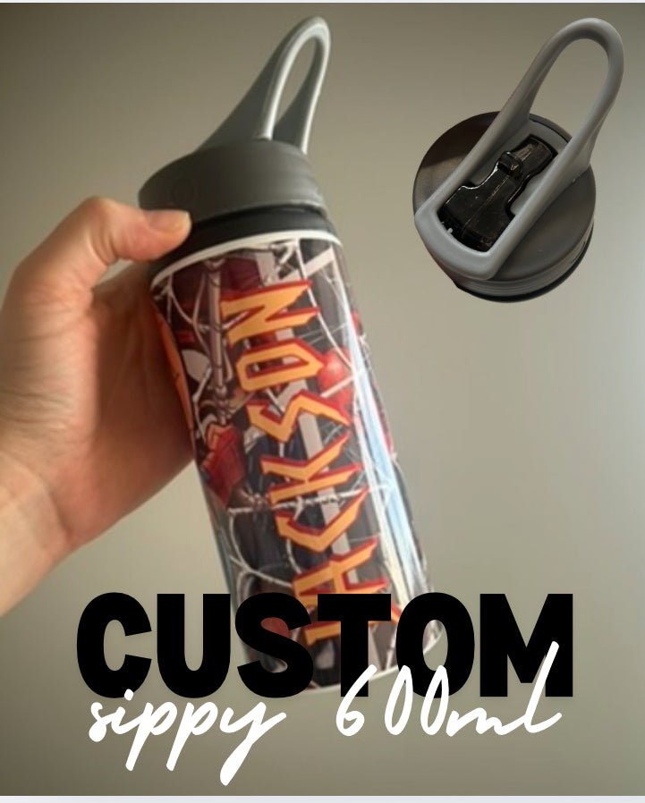Custom 600ml sippy tumbler.