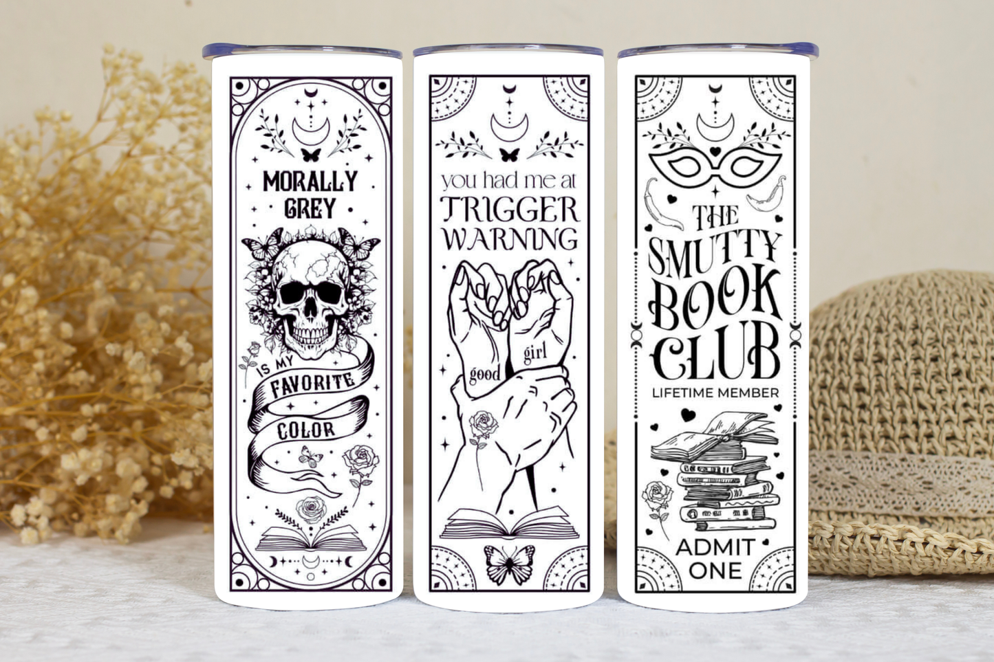 Smutty book club 20oz tumbler.