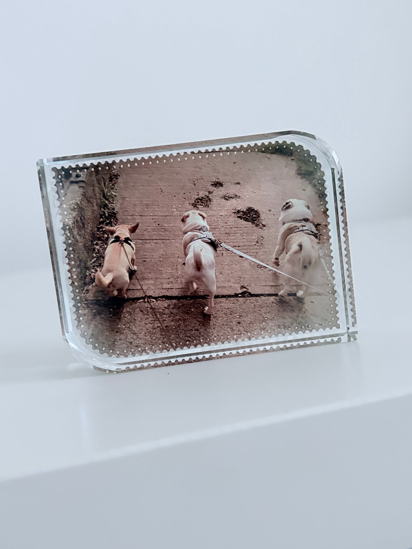 Glass photo plaque. (15x10cm)