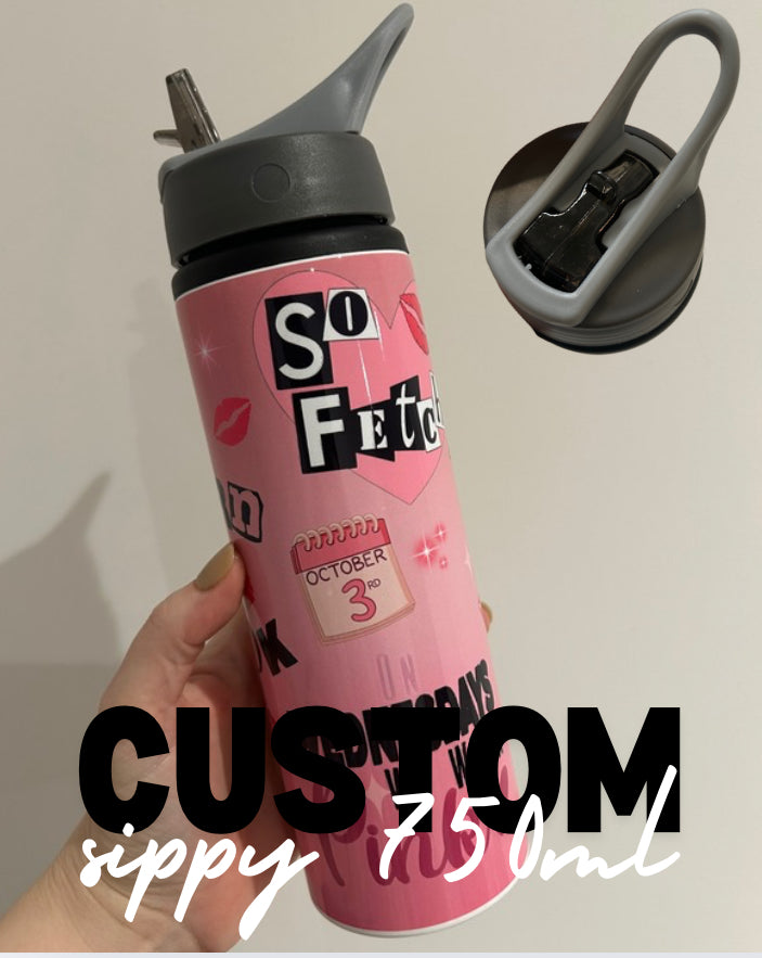 Custom 750ml sippy tumbler.