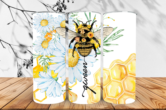 Queen bee 20oz tumbler.