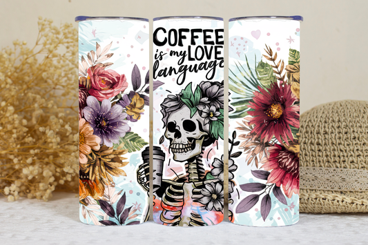 Skeleton coffee 20oz tumbler.