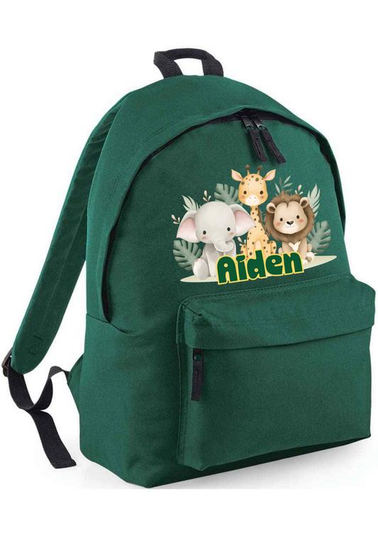 Kids custom printed backpack.