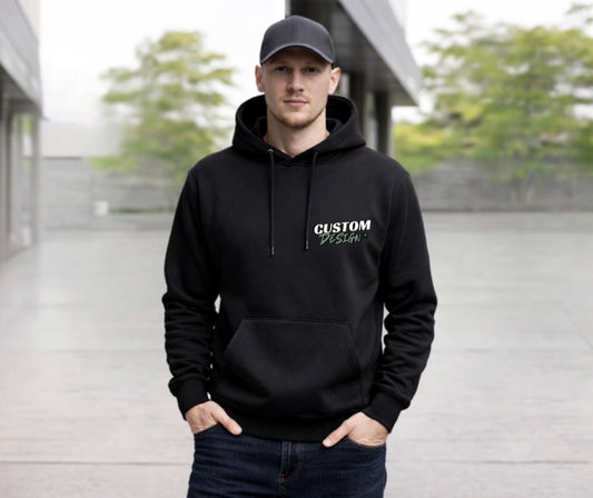 Heavy weight - Custom hoody, small front print.