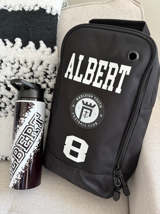 Custom Water Bottle & Boot Bag Bundle.
