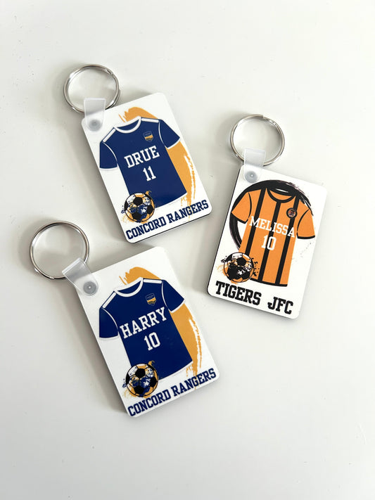 Custom sport keyrings (in stock but please message)