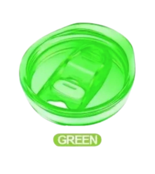 Green tumbler lid.