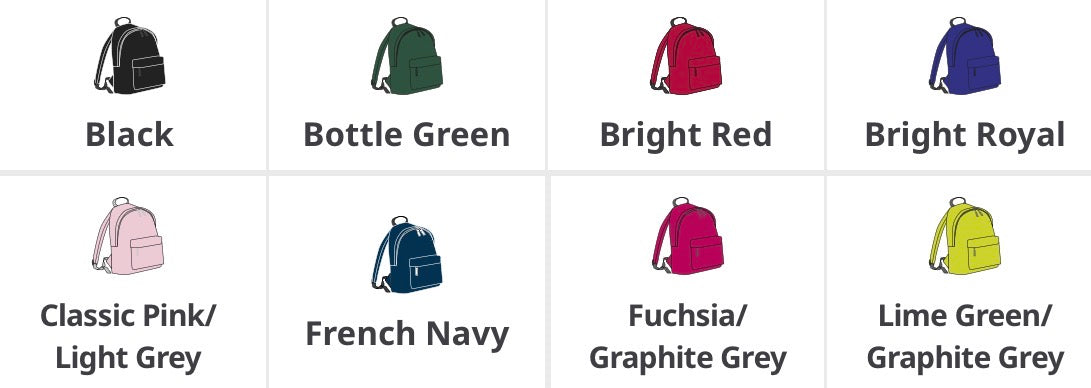 Kids custom printed backpack.