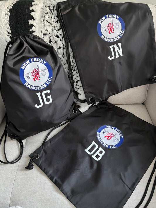 Custom printed, personalised drawstring bags.
