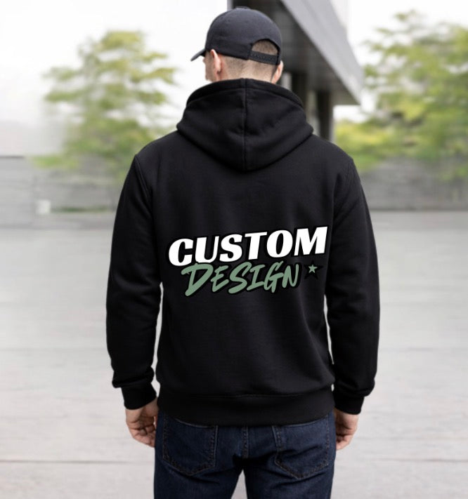 Heavy weight - Custom hoody, large back print.