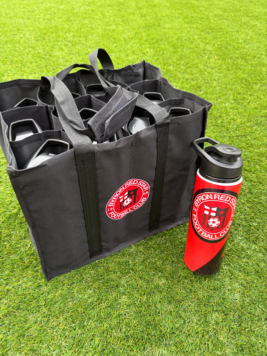 Custom printed club bottle bag.