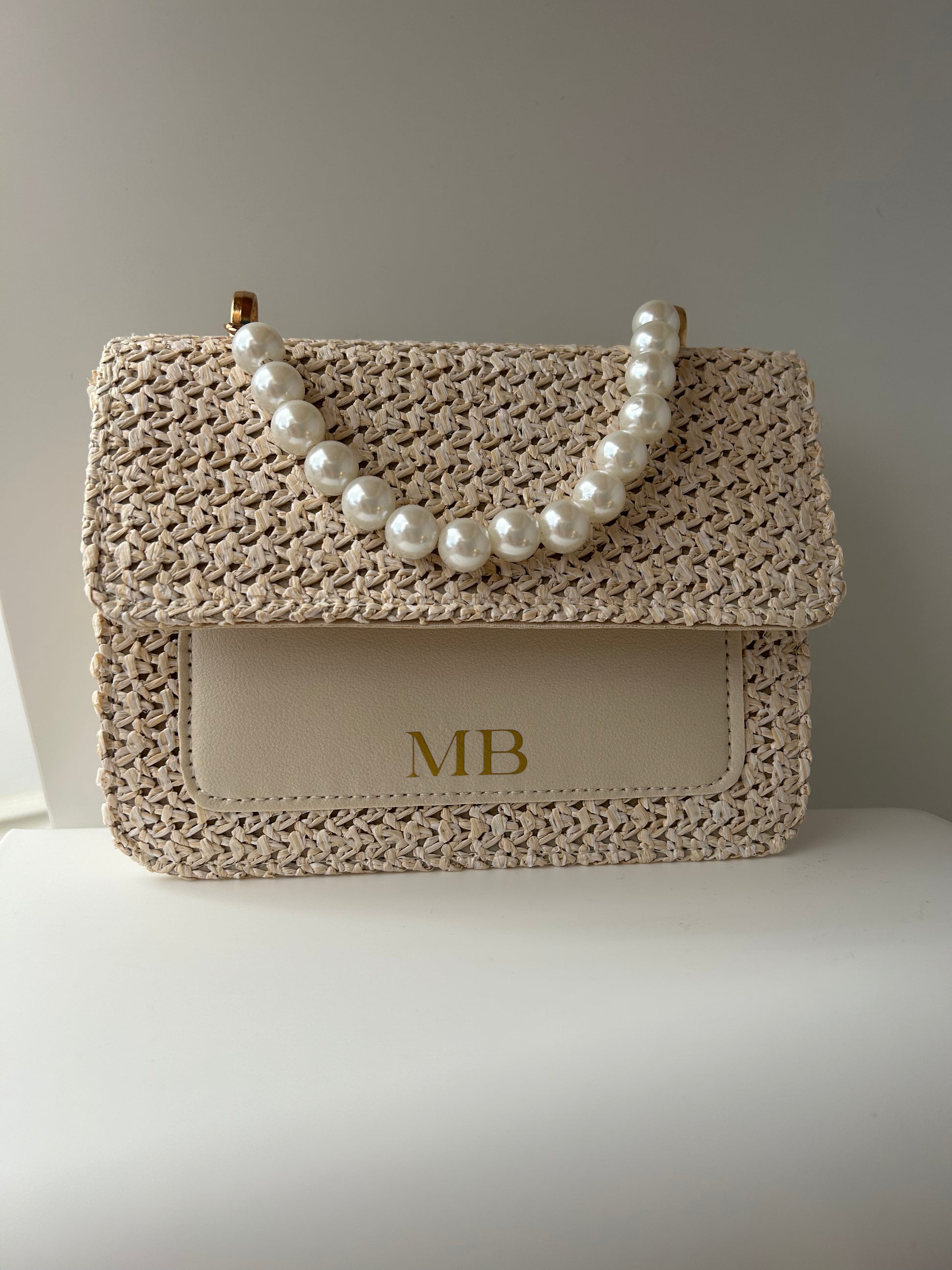 Personalised Pearl handle bag Made by Chelsea